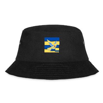 Frieden Friedenstaube auf der Ukrainischen Flagge - Bucket Hat - Schwarz - Vorne - Lela (165cm)