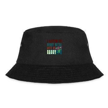 I listen to Heavy Metal with my Daddy - Bucket Hat - Schwarz - Vorne - Lela (165cm)