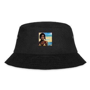 Beautiful Haitian Women in Bikini Painting - Bucket Hat - black - Front - Lela (165cm)