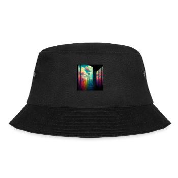 Towers in the Rainbow - Bucket Hat - black - Front - Lela (165cm)