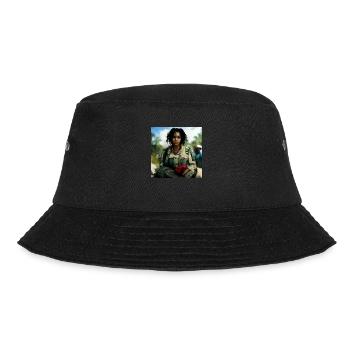 Schöne US Army Combat Medical Painting - Bucket Hat - Schwarz - Vorne - Lela (165cm)