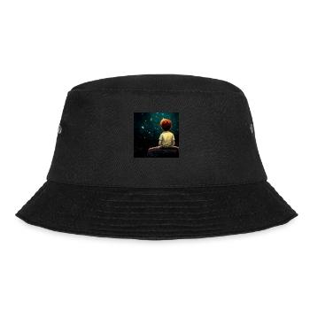 Kleiner Junge, Der Am Rande Des Universums Sitzt - Bucket Hat - Schwarz - Vorne - Lela (165cm)