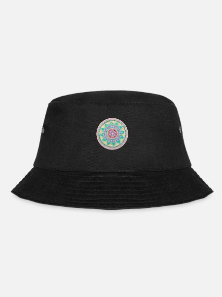 Sommer-Mandala - Bucket Hat - Schwarz