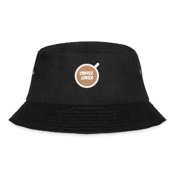 Coffee Lover - Kaffee - Bucket Hat - Schwarz - Vorne - Lela (165cm)