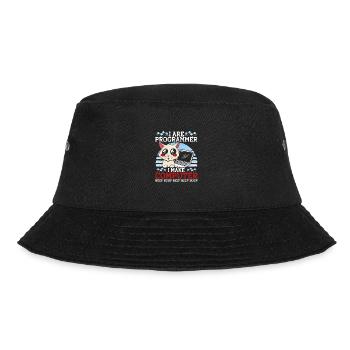 Katze Programmieren Coder Programmierer - Bucket Hat - Schwarz - Vorne - Lela (165cm)