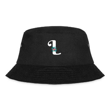 letter L flowered - Bucket Hat - black - Front - Lela (165cm)