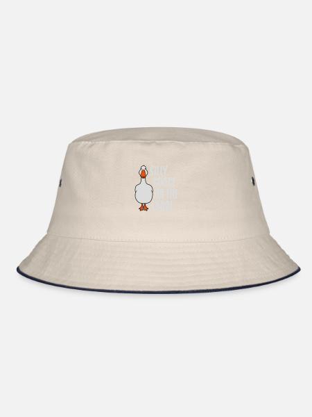 goose on the loose - Bucket Hat - Natur/Navy - Vorne