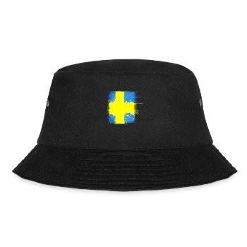 Schweden Schweden Wikinger Norden Skandinavien Mittsommer - Bucket Hat - Schwarz - Vorne - Lela (165cm)