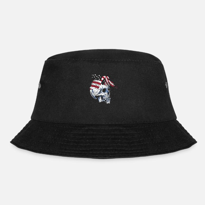 skull eagle - Bucket Hat - Schwarz
