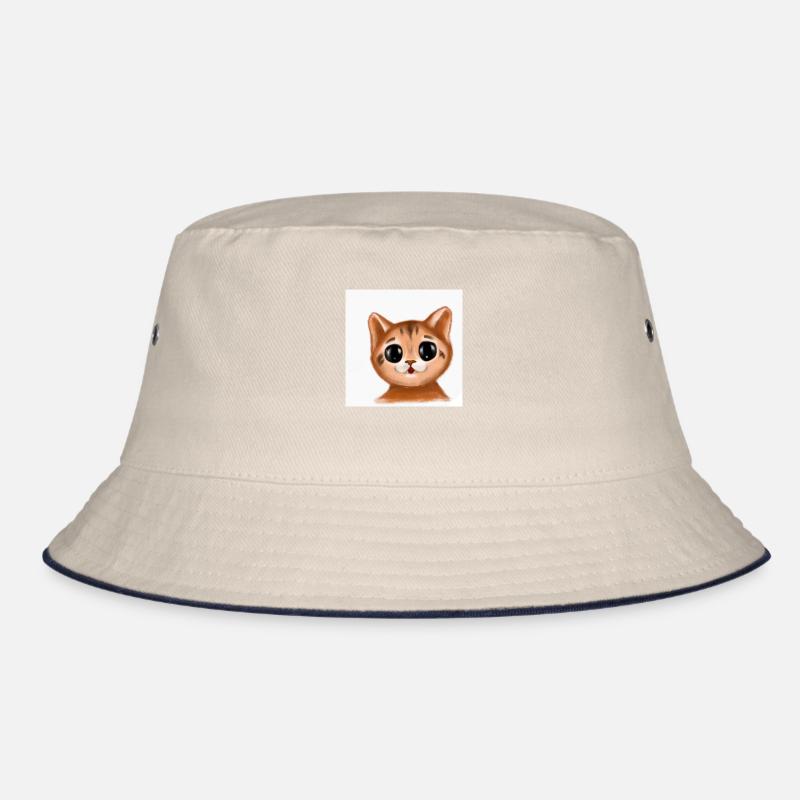Cat drawn Bucket Hat