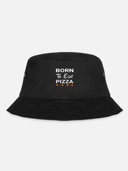 Pizza - Bucket Hat - Schwarz