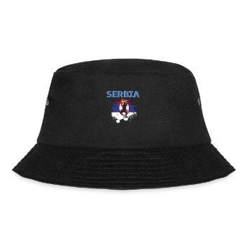 Serbien Fußball 2022 Fan Serbien Fußball - Bucket Hat - Schwarz - Vorne - Lela (165cm)