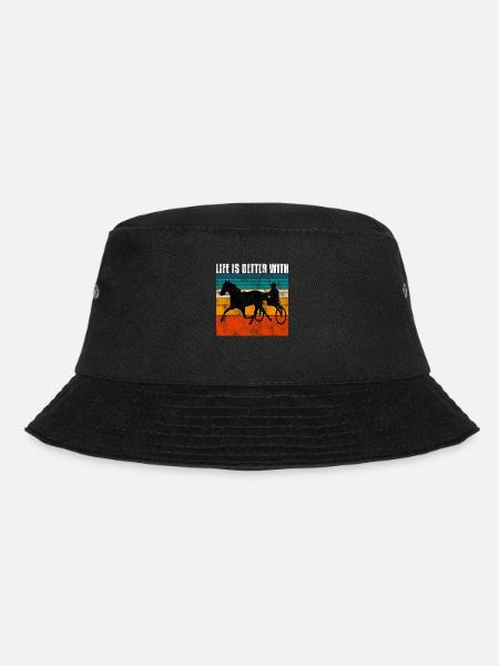 Life is better with Harness Racing Trabrennen Trab - Bucket Hat - Schwarz