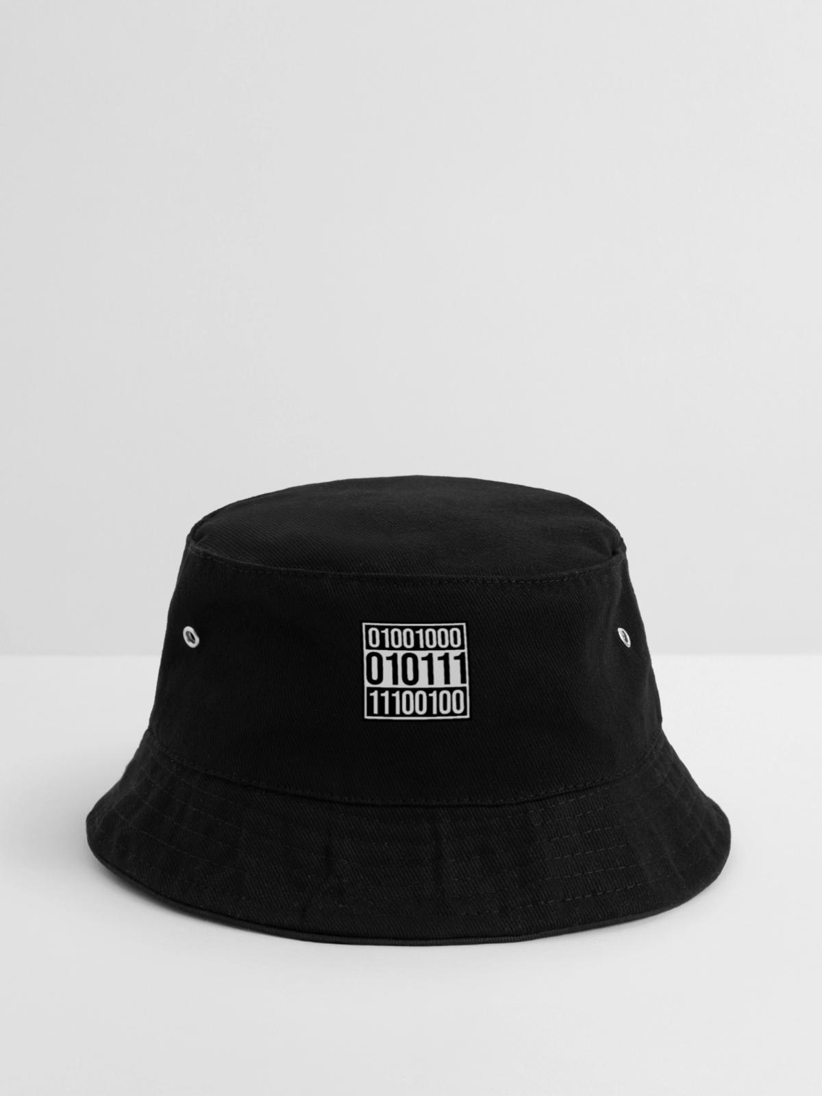 Binär Code Programm Sprache - Bucket Hat - Schwarz - Vorne