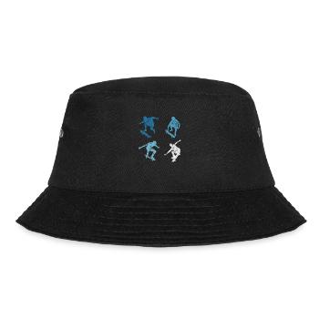 Skateboard Skateboarder Skater Skate Skateing - Bucket Hat - Schwarz - Vorne - Lela (165cm)