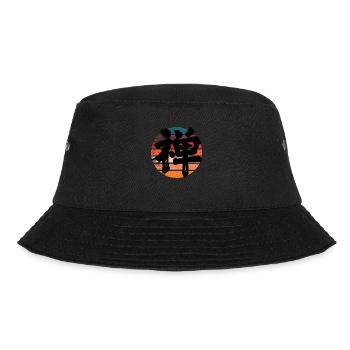 Zen Kanji Retro Sonnenuntergang - Bucket Hat - Schwarz - Vorne - Lela (165cm)