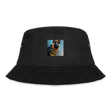 German Shepherd portait - Bucket Hat - black - Front - Lela (165cm)