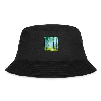 Calming watercolor forest - Bucket Hat - black - Front - Lela (165cm)