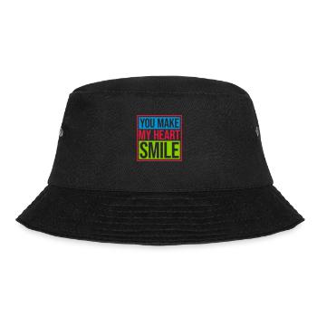 make my heart smile - Bucket Hat - Schwarz - Vorne - Lela (165cm)