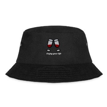 Wine time wine gift gift idea white wine enjoyment - Bucket Hat - black - Front - Lela (165cm)