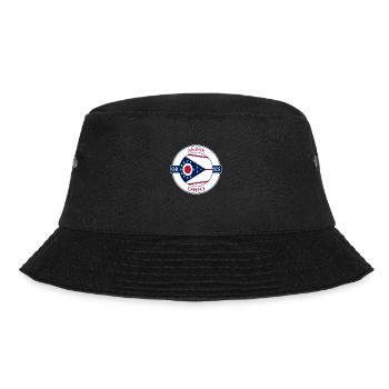 Akron Ohio Flagge USA Reise Souvenir Abzeichen - Bucket Hat - Schwarz - Vorne - Lela (165cm)