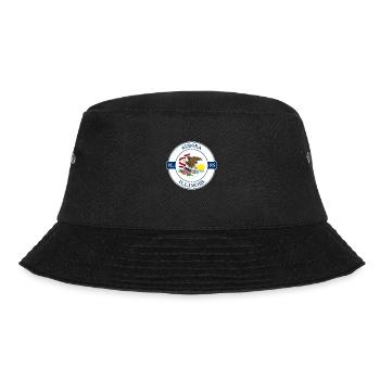 Aurora Illinois Flagge USA Reise Souvenir Abzeichen - Bucket Hat - Schwarz - Vorne - Lela (165cm)