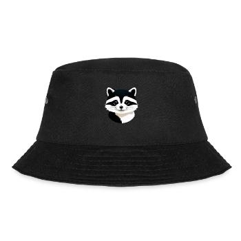 Raccoons Cute Cartoon Raccoon 6 - Bucket Hat - black - Front - Lela (165cm)