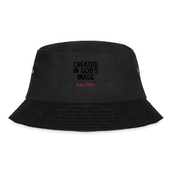 Geschaffen nach Gottes Bilde Est 1990 - Bucket Hat - Schwarz - Vorne - Lela (165cm)
