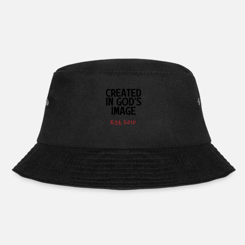 Created in God's Image Est 2010 - Bucket Hat - black