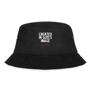 Geschaffen nach Gottes Bilde Est 1995 - Bucket Hat - Schwarz - Vorne - Lela (165cm)