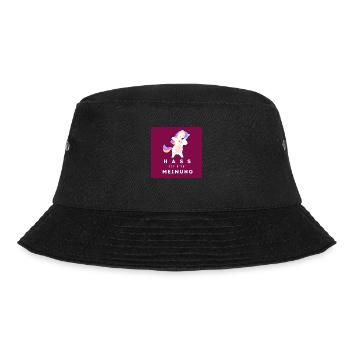 Einhorn Hass ist keine Meinung BDR - Bucket Hat - Schwarz - Vorne - Lela (165cm)