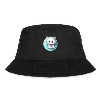 Kawaii Katze - Niedlich - Manga - Japan - Bucket Hat - Schwarz - Vorne - Lela (165cm)