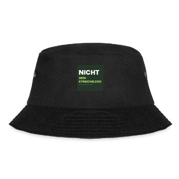 Nicht Dein Streichelzoo Print auf Panel PGSWHG - Bucket Hat - Schwarz - Vorne - Lela (165cm)
