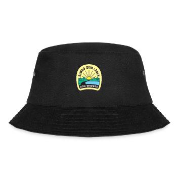 Dein SeenWeg Badge - Bucket Hat - Schwarz - Vorne - Lela (165cm)