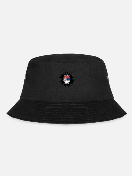 Novi Sad Skyline Serbien Flagge Reise Souvenir - Bucket Hat - Schwarz