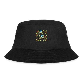 Bunte Vögel - Bucket Hat - Schwarz - Vorne - Lela (165cm)