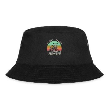 Mountainbiker Fahrrad Radsport - Bucket Hat - Schwarz - Vorne - Lela (165cm)