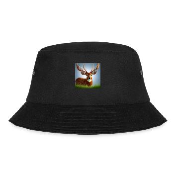 Deer in the Grass - Bucket Hat - black - Front - Lela (165cm)