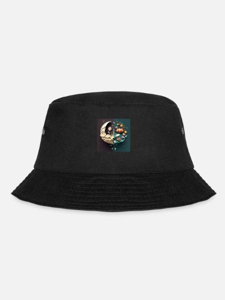 Blumen vom Mond auf die Erde, Geschenk, Geburtstag - Bucket Hat - Schwarz