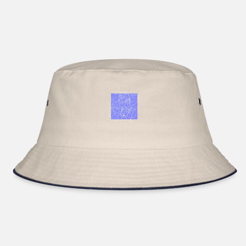 Face line purple Bucket Hat