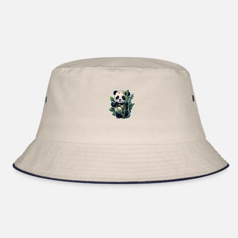 Cute Panda with Bamboo Bucket Hat