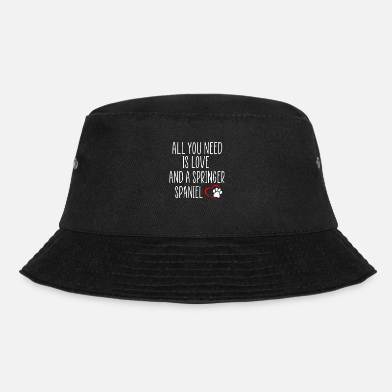 Springer Spaniel Zitate - Bucket Hat - Schwarz