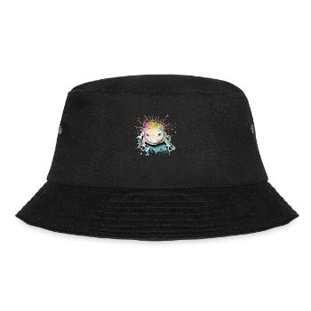 Kilko der Axolotl - Bucket Hat - Schwarz - Vorne - Lela (165cm)