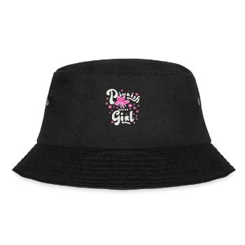 Pinkes Mädchen - Girls Spruch - Bucket Hat - Schwarz - Vorne - Lela (165cm)
