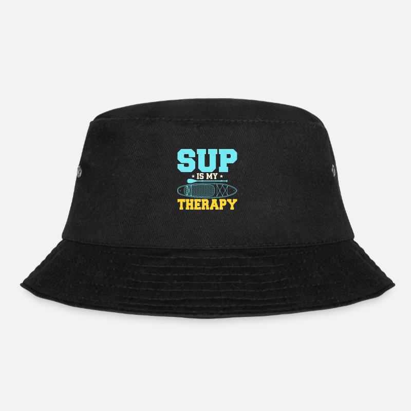 SUP Is My Therapy Stand Up Paddling Board - Bucket Hat - black