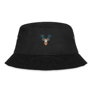 Hirsch, Hirschkopf - Bucket Hat - Schwarz - Vorne - Lela (165cm)