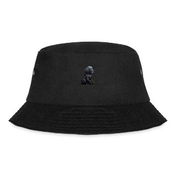 Labrador Welpe - Bucket Hat - Schwarz - Vorne - Lela (165cm)