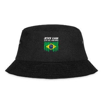 Brasilien Flagge Brasilianische Fahne Südamerika - Bucket Hat - Schwarz - Vorne - Lela (165cm)