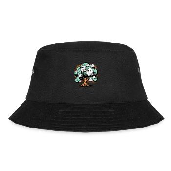 Retro Ghost Tree T-Shirt - Bucket Hat - black - Front - Lela (165cm)