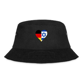 Deutschland und Israel - Bucket Hat - Schwarz - Vorne - Lela (165cm)